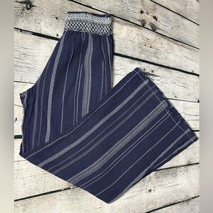Navy Striped Women's Pants